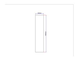 Dušo kabinos šoninis stiklas tiesus 330x1505 grey 3.96.
