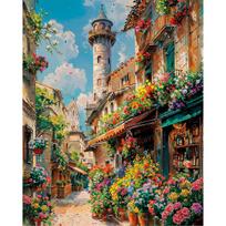 Tapymas pagal numerius 40x50 cm, Žydinti Gatvė, varvikas, MG2509e, Painting by numbers