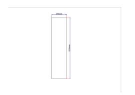Dušo kabinos šoninis stiklas tiesus 370x1510 grey 3.72.