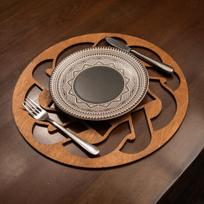 Stalo kilimėlio rinkinys (6 vienetai) Don - Walnut