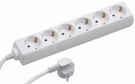 BELLIGHT Belight Extension Cord with 6 sockets, Earthed, 5m