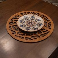 Stalo kilimėlio rinkinys (4 vienetai) Coral - Walnut