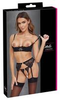 Seksualių apatinių komplektas Cottelli Lingerie Hebe, 75B/S, juodas, 75B/S