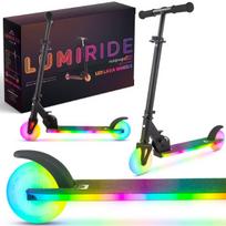 Sulankstomas dviračių paspirtukas vaikams, reguliuojamas, Lumiride LED 7 spalvos, 20 programų, juodas, Sun Baby