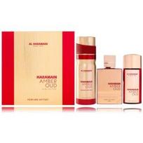 Al Haramain Amber Oud Ruby Edition rinkinys vyrams ir moterims (75 ml. EDP + 30 ml. EDP + 250 ml. purškiamas dezodorantas) - Rinkinys