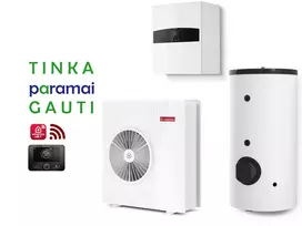 Šilumos siurblys Oras-Vanduo Ariston Nimbus R32, Flex, 80 S T Net 11 kW Φ3, su 190l vandens šildytuvu ir Wi-Fi