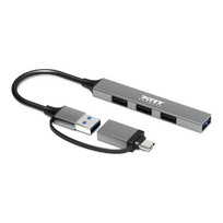 PORT CONNECT Hub USB 4 Ports Slim Combo for BtoC  PORT CONNECT
