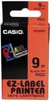 Casio XR-9RD1 strip, black print/red backing, not laminated, 8m, 9mm