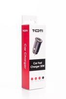 SEEK TOTI 30W Type-C + USB A Car Fast Charger, Black
