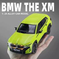 Inercinis metalinis automobilis BMW XM Yellow, 1:24, su šviesa ir garsu, veikiantis su baterijomis, Juodas