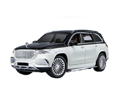 Inercinis metalinis automobilis Mercedes-Benz Maybach GLS 600, 1:24, su šviesa ir garsu, veikiantis su baterijomis, Baltas/Juodas
