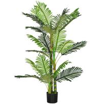Dirbtinė palmė Homcom, 150 cm aukščio, su juodu vazonu