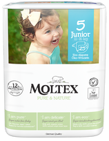 MOLTEX Pure & Nature 5 Junior sauskelnės, 25 vnt.