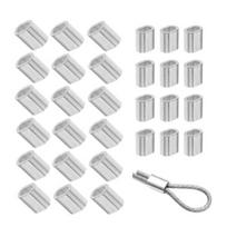 Plieninis kabelio gnybtas - 5 mm kabeliui - 10 vnt - ovali aliuminio mova