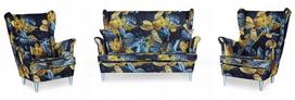Svetainės baldų komplektas uszak ARI Print sofa foteliai Skandinaviški šeimos baldai