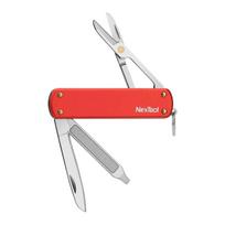 NexTool mini kišeninis peilis NE0142 4-in-1 raudonas