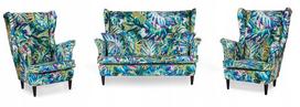 Svetainės baldų komplektas uszak ARI Print sofa foteliai Skandinaviški šeimos baldai