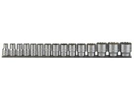 Galvučių komplektas Teng Tools M1215MM ; 15 vnt.; 1/2''; 10-32mm