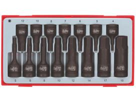 Smūginių sukimo antgalių rinkinys Teng Tools TT9015HX; 15 vnt.