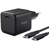 Trust Lādētājs Trust Maxo Ultra-small 65W GaN USB-C Black + 2m cable 26046