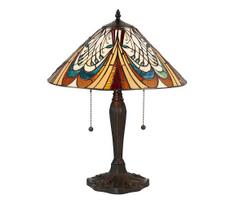 Endon 64163 - Stalinė Tiffany stiliaus lempa HECTOR 2xE27/60W/230V Ø 40 cm