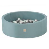 Lauko Sausas Kamuoliukų Baseinas PLUSH NEST(90x30 cm), Žalias (su 200 Kamuoliukų)