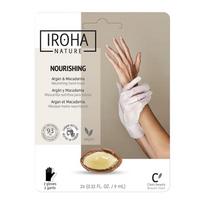 Profesionali kaukė rankoms Iroha Professional Xtra Soft Dry Hands Argan Hand & Nails Gloves, su argano aliejumi, 1 pora