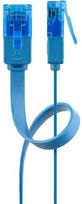 Goobay CAT 6A plokščias jungiamasis kabelis U/UTP, mėlynas, 0,5 m, Cat6a, U/UTP (UTP), RJ-45, RJ-45, mėlynas
