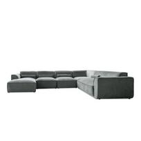 Kampinė sofa šviesiai žalios spalvos (su dešiniuoju kampu/„U“ formos) Flex Felix – Miuform