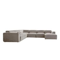 Kampinė sofa smėlio spalvos (su kairiuoju kampu/„U“ formos) Flex Felix – Miuform