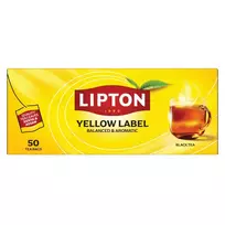 Juodoji arbata LIPTON YELLOW LABEL TEA, 50 vnt.
