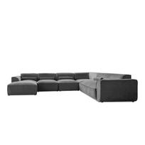 Kampinė sofa pilkos spalvos (su dešiniuoju kampu/„U“ formos) Flex Felix – Miuform