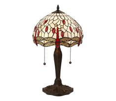Endon 64086 - Tiffany stalinis šviestuvas DRAGONFLY, 2xE27/60W/230V, skersmuo 30 cm