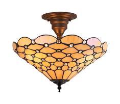 Endon 64300 - Ant lubų montuojama Tiffany PEARL liustra 3xE27/60W/230V skersmuo 37 cm