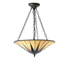 Endon 70754 - Liustra ant grandinės Tiffany DARK STAR 3xE27/60W/230V Ø 49 cm