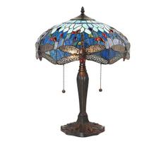 Endon 64089 - Stalinė lempa Tiffany DRAGONFLY 2xE27/60W/230V skersm. 41 cm