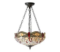 Endon 70759 - Pakabinamas šviestuvas ant grandinės Tiffany DRAGONFLY 3xE27/60W/230V, skersmuo 41 cm