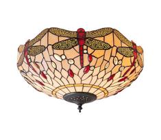 Endon 70723 - Lubų šviestuvas Tiffany DRAGONFLY 2xE27/60W/230V Ø 41 cm