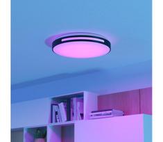 Eglo 300687-LED RGBW reguliuojamas lubinis šviestuvas MONTEGRANARO-Z LED/18,5W/230V juodas + su nuotoliniu pultu