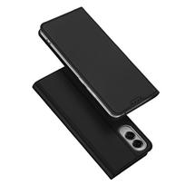 Dux Ducis Skin Pro dėklas Samsung Galaxy S25 Edge su Flip ir kortelių laikikliu - Juodas