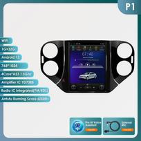 Ossuret Android automobilinė radijo stotelė, skirta VW Volkswagen Tiguan 2007-2016, Multimedia, 9.7 colio vertikalus ekranas, Carplay, Android Auto, GPS, RDS, FM, Išmanusis ekranas P1 4Core 1G 32G AI