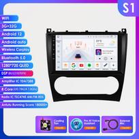 Hizpo 9 colių Carplay 4G 2Din Android 13 automobilių radijas, skirtas Mercedes Benz CLC W203 C-Class C180 C200 CLK200 CLK W209 Intelektualus ekranas vaizdo grotuvas GPS DSP S1 8Core 3G 32G AI