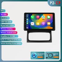 Hizpo Android 13 Automobilio radijas Renault Clio 2 2000-2012 belaidis CarPlay Android Auto 2din automobilio išmanusis ekranas Bluetooth Autoradio DVR Kamera RDS FM P2CP 4Core 2G 32G AI