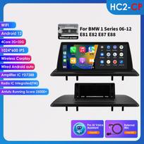 Hizpo 10.25  Automobilio multimedijos grotuvas GPS navigacija palaiko Carplay Android Auto BMW 1 serijai 06-12 E81 E82 E87 E88 Be ekrano GPS stereo RDS HC2 2G 32G AI