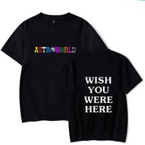 Naujas madingas Hip Hop T-shirt vyrams moterims Kaktusas Jack ASTROWORLD Harajuku T-shirt'ai WISH YOU WERE HERE raidės spausdinti T-shirt'ai viršutiniai drabužiai S