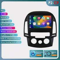 Ossuret Carplay 4G Kamera Android 13 Automobilio Radijas Auto Hyundai I30 2006 - 2011 Rankinis Multimedia Vaizdo Grotuvas GPS 2din Autoradio Išmanusis Ekranas RDS P2CP  MT 4Core 2G 32G AI