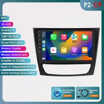 Hizpo Android 13 4G 64G Car GPS Multimedia Player Gps For 2001 2002-2010 Mercedes Benz E-Class W211/CLS W219/CLK W209/G-Class W463 Intelligent Screen P2CP 4Core 2G 32G AI