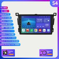 9  4G Carplay 2din Android Car Radio Multimedijos vaizdo grotuvas, skirtas Toyota RAV4 Rav 4 2013 - 2018 Navigation GPS Head Unit SWC DVR OBD2 RDS AM FM BT WIFI S4 8Core 4G 32G