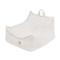 Kreminis Pūkinis Kvadratinis Vaikiškas Fotelis (PLUSH NEST)