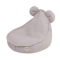 PLUSH NEST Minkštas Vaikiškas Krėslas Meškiukas (Avies Vilnos Imitacija), Pilkas